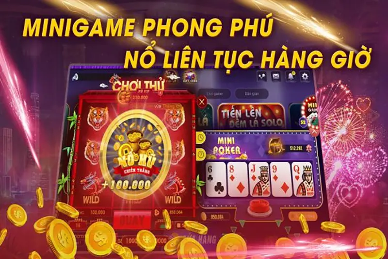 Hệ thống mini game đa dạng với giải thưởng vô cùng hấp dẫn