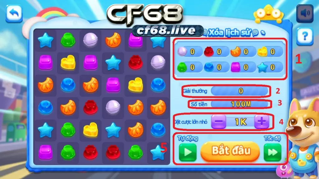 Mẹo chơi game xếp kẹo cf68