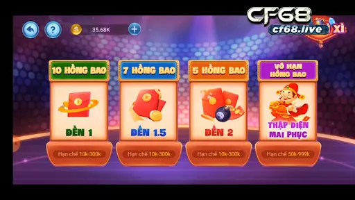 Mức cược đa dạng ở các phòng chơi khác nhau tại game dat boom online 2