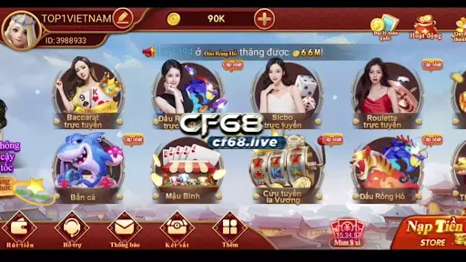 Cf68.io có số lượng game bài đa dạng, hấp dẫn