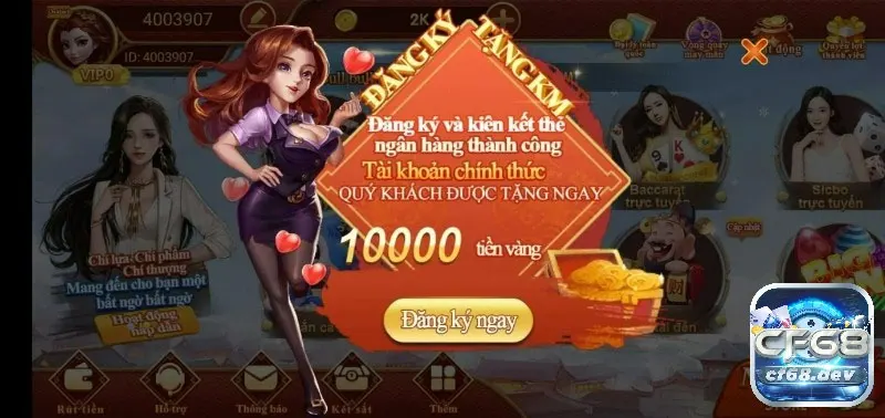 CF68 Club khuyến mãi đặc biệt - ưu đãi tân thủ khủng với phần thưởng giá trị