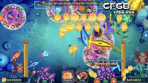 Chơi game bắn cá ở cf68 - không lo tiền thưởng