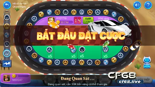 Kinh nghiệm đặt cược game dua xe tại cf68