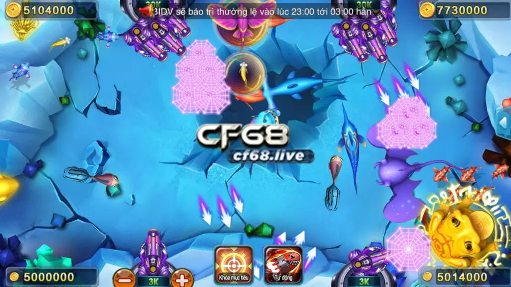 Giao diện game bắn cá 4 người chơi cf68 