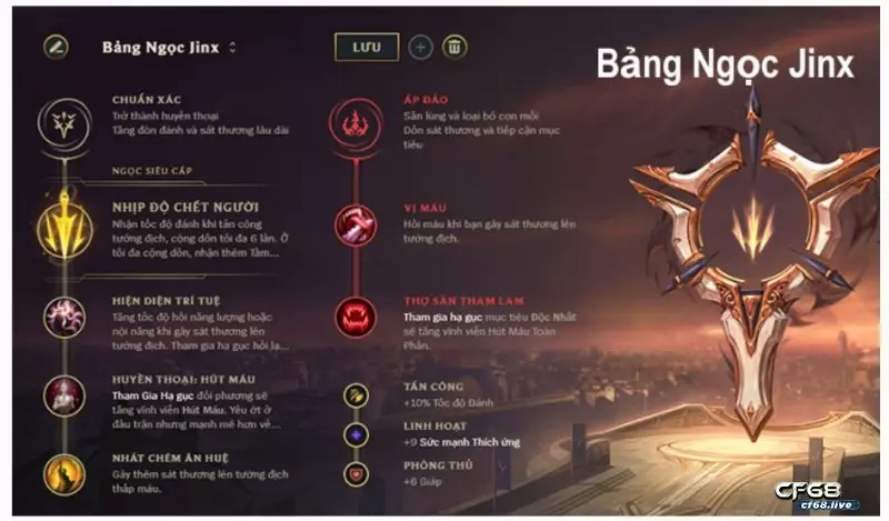 Bảng ngọc , đồ jinx tốc chiến