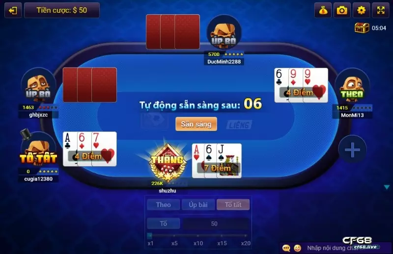 Cách đánh bài liêng tương đồng với bài Poker