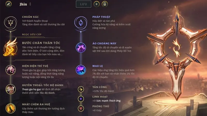 Lựa chọn bảng ngọc cho jhin như thế nào cho hiệu quả nhất