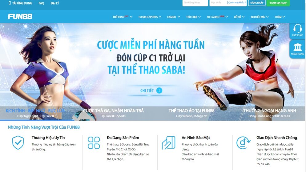 Fun88.com – Nhà cái cá cược World Cup 2022 uy tín nhất