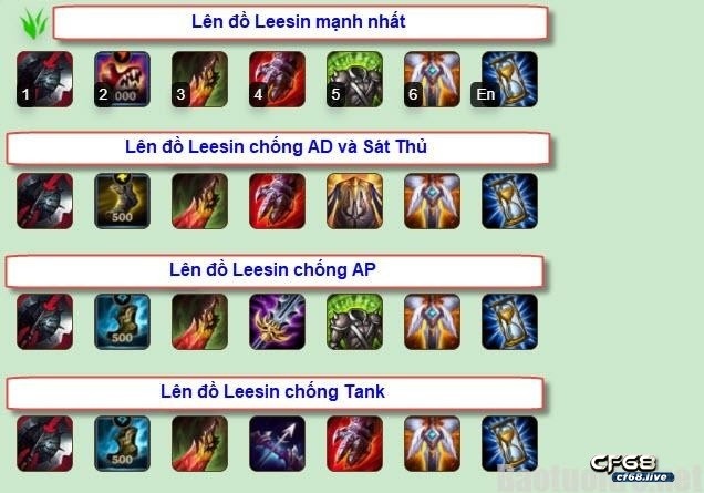 Lên đồ cho lee sin tốc chiến