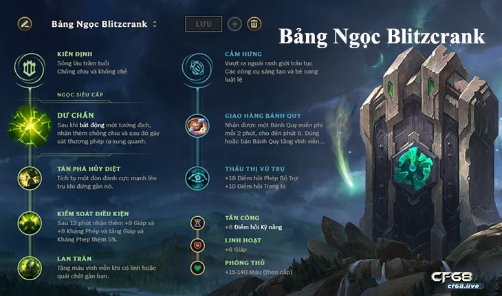 Ngọc Blitzcrank giúp tướng trở nên bất bại