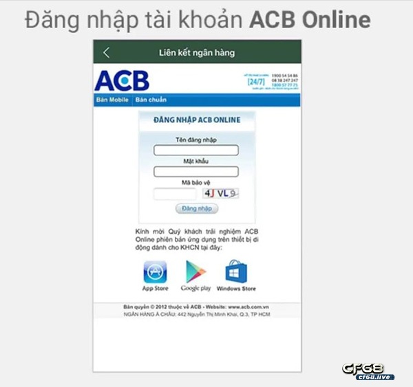 Quên mk ACB banking làm sao lấy lại?