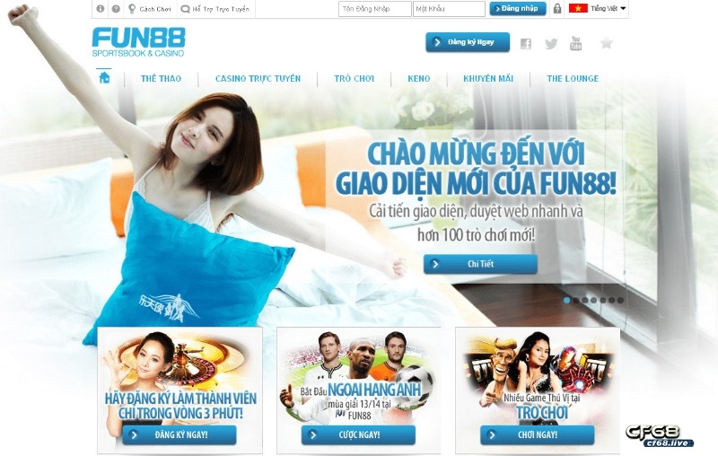 Trang chu Fun88- Nhà cái cá cược hàng đầu Châu Á