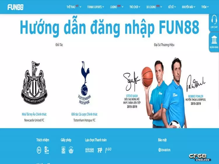 Hướng dẫn fun88 đăng nhập