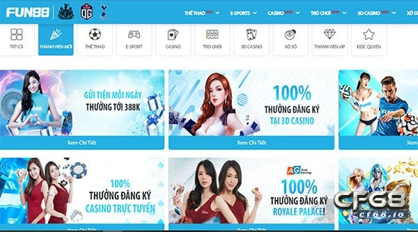 Fun88 hấp dẫn với nhiều chương trình khuyến mãi đỉnh cao