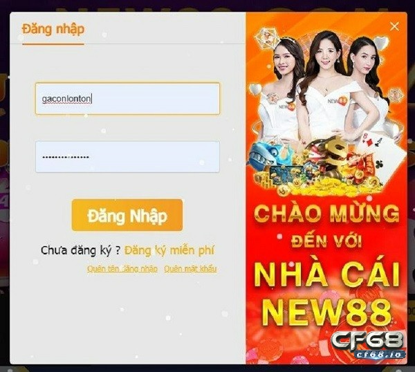 Đăng nhập vào nhà cái để tiến hành đặt cược