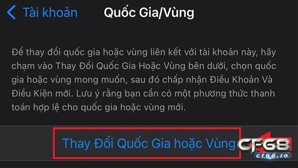 Người dùng nên thay đổi quốc gia để download ứng dụng hỗ trợ