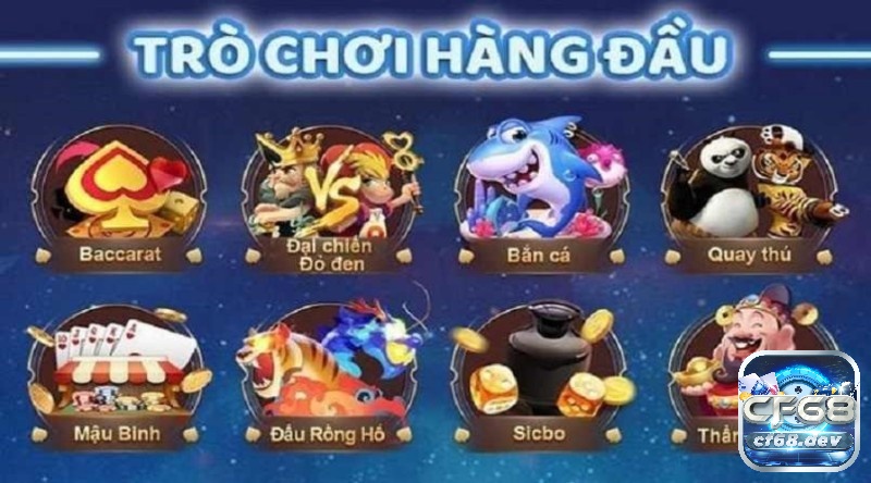 Kho game khổng lồ làm nên thương hiệu cong game 68