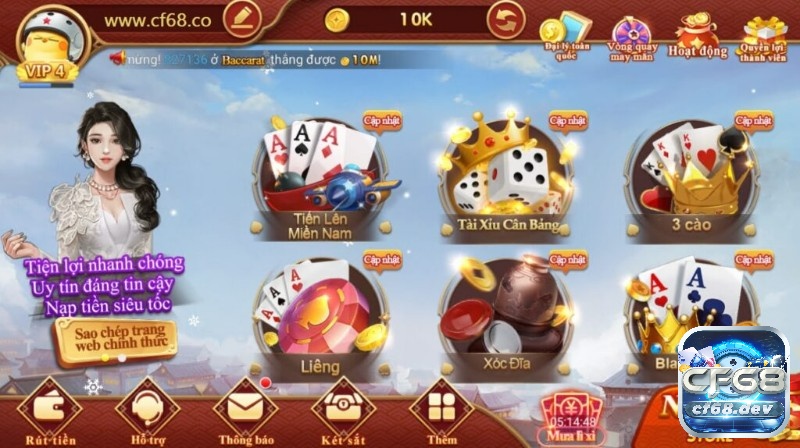 Game đổi thưởng uy tín tại CF68