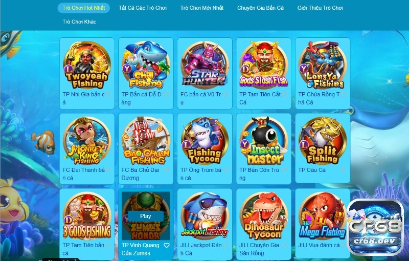 Nhiều thể loại game bắn cá hấp dẫn