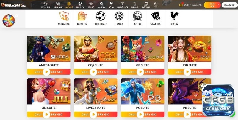 Cổng game Betcom có game bài đổi thưởng qua ngân hàng