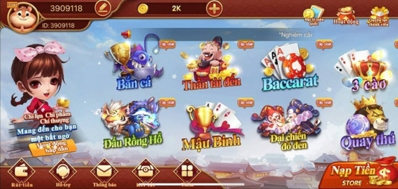 Các game đổi thưởng uy tín qua tài khoản ngân hàng hot 2023