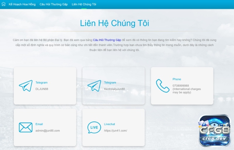 Hỗ trợ nhiều phương thức liên hệ