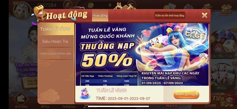 Khuyến mãi 50% cho Game Thủ tại CF68.DEV mừng quốc khánh 2/9