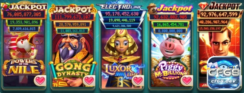 Có nhiều trò chơi Jackpot tại cổng game