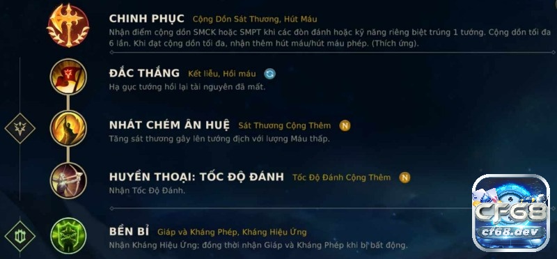 Bảng ngọc Darius Tốc Chiến thiên hướng gia tăng sức mạnh