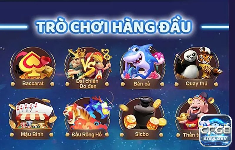 Kho game đa dạng và hấp dẫn để trải nghiệm trên CF68