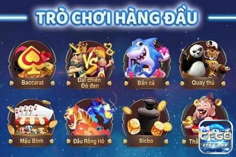 Kho game của Nhà cái cf68 online có những gì hấp dẫn