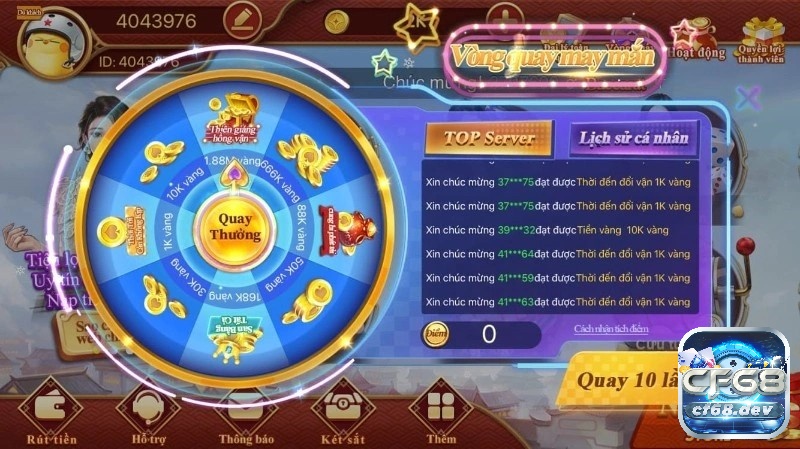 Cổng game CF68 triển khai nhiều ưu đãi hấp dẫn