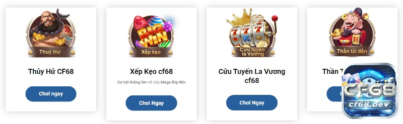 Các tựa Game slot tiêu biểu tại nhà cái CF68.DEV