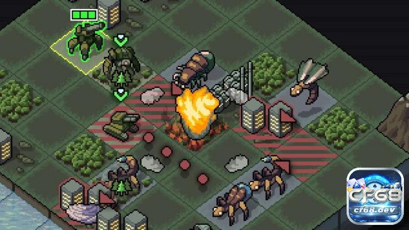 Đồ họa game Into the Breach đơn giản