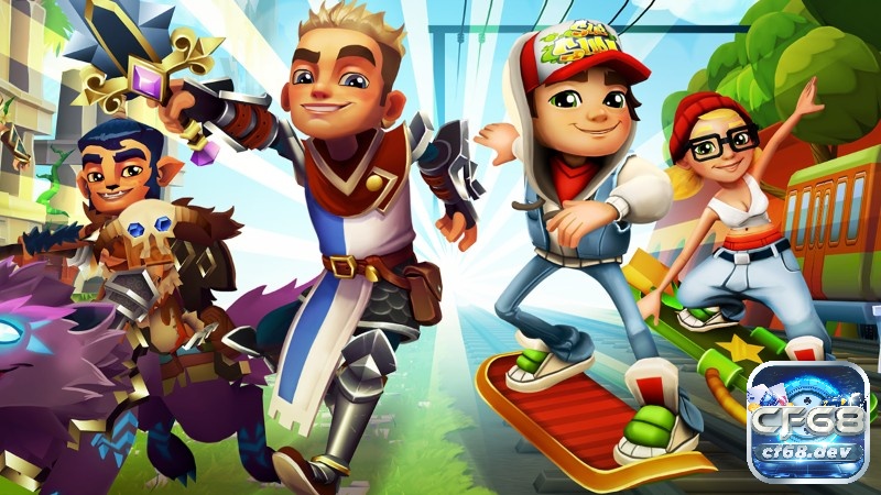 Game Subway Surfers có đồ họa đầy nghệ thuật và vui nhộn