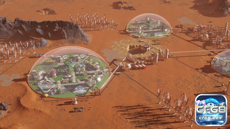 Lối chơi của Surviving Mars đòi hỏi sự sáng tạo và quản lý thông minh để xây dựng một thành phố bền vững