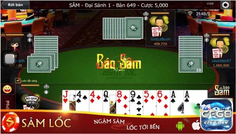 Sâm Lốc sử dụng game bài Tây 52 lá để chơi